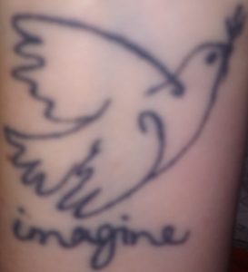 John Lennon Tattoo/ picasso peace dove