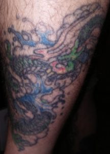 Don Hardy Green Dragon water spray tattoo