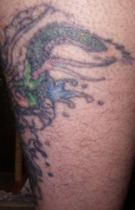 Don Hardy Green Dragon water spray tattoo