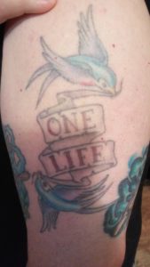 one life tattoo / Blue Bird Tattoo
