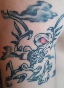 Skeleton Hawk Tattoo