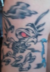 Skeleton Hawk Tattoo