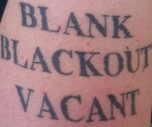 Blank Blackout Vacant Tattoo