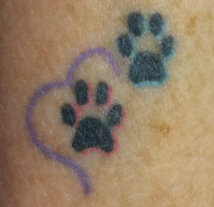 Cat Paws Heart Tattoo