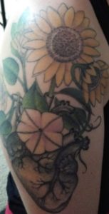 Sunflower Heart Tattoo