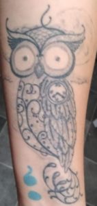 Clock Owl Tattoo