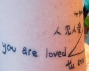 "you are loved" Arrow Tattoo