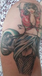 Girl with Motorcycle Tattoo