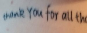 "Thank you for all that you are and all that you do" Tattoo