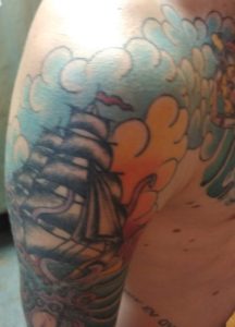 Mermaid, Ship, Kraken Tattoo