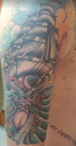 Mermaid, Ship, Kraken Tattoo