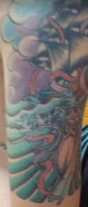 Mermaid, Ship, Kraken Tattoo