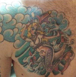 Mermaid, Ship, Kraken Tattoo