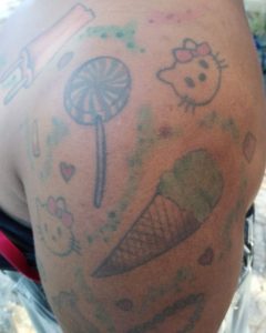 Hello Kitty and Candy Tattoo