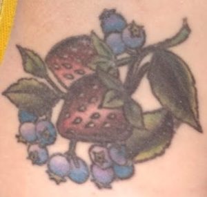 Strawberries and Blueberries Tattoo