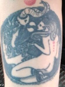 Lady in the Fountain Tattoo
