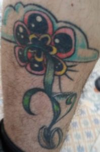 Sprouting Tree and Flower Tattoo
