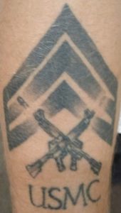 USMC Sargent Strips Tattoo