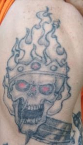 Red Eye Skull tattoo