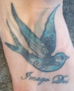 Blue bird imago dei tattoo