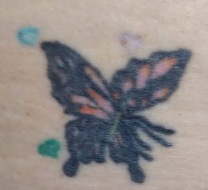 Friendship butterfly tattoo