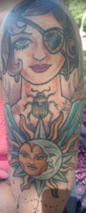 Scarab moon witch tattoo