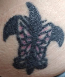 Butterfly fleur de lis tattoo