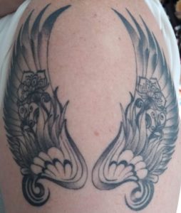 Angel wings tattoo