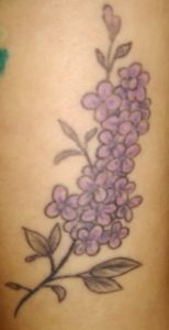 Lilac flower tattoo