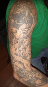 mountian gragon angle tattoo
